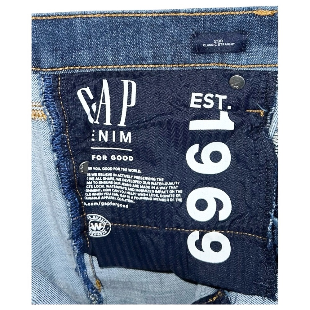 Gap Jeans Women’s Size 29 Regular Blue Denim Classic Straight 30x31 - Picture 5 of 9